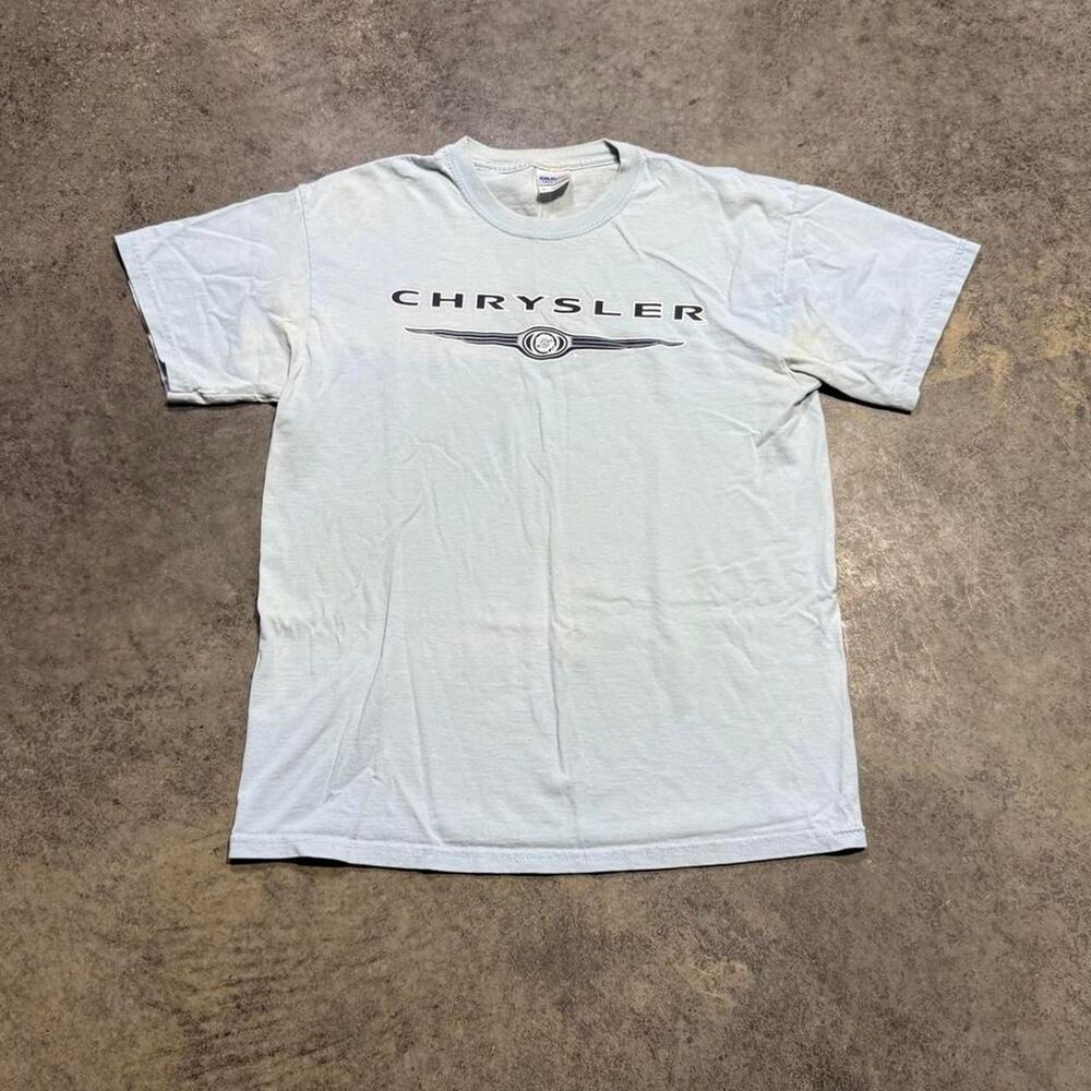 Gildan Men's White and Blue T-shirt